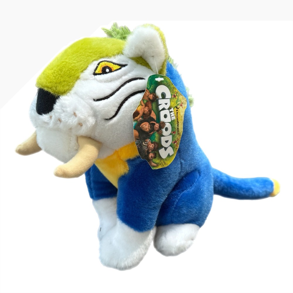 NWT 2013 The Croods CHUNKY Macawnivore Sabertooth Tiger Plush Toy Factory 9"